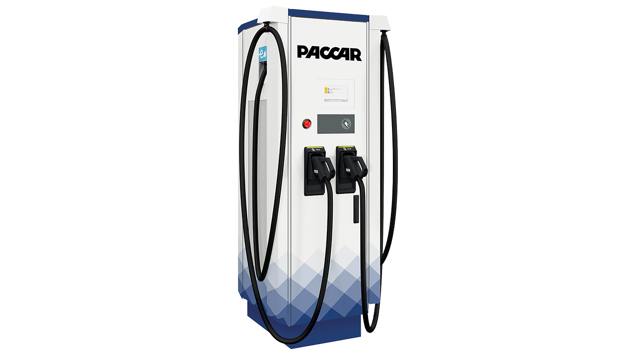 Station de recharge rapide ChargeMax PACCAR 120 à 400 kW pour poids lourds électriques