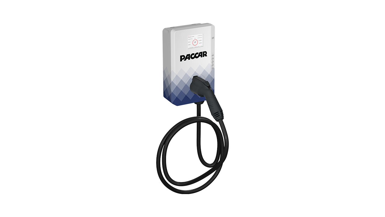 Chargeur PacCharge CA PACCAR avec câble, borne de recharge AC pour véhicules utilitaires électriques