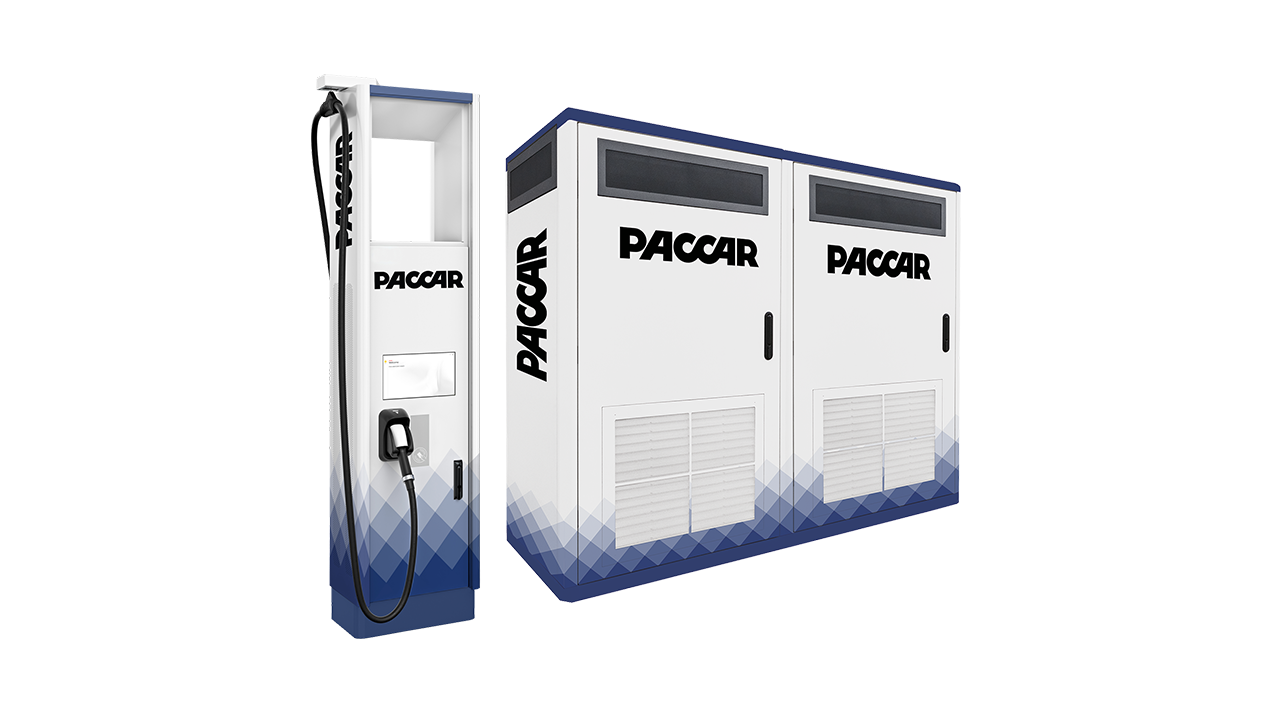 Chargeur ultra-rapide PowerChoice PACCAR 180 à 400 kW avec 6 distributeurs pour flottes poids lourds
