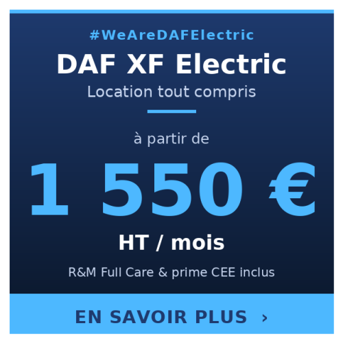 DAF XF 350 / XG 350 Electric — Location tout compris dès 1 550 € HT/mois - 